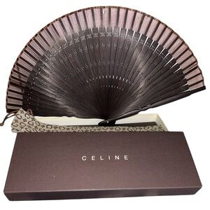 Celine bamboo handheld folding fan